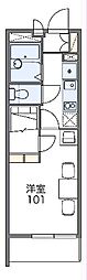 レオパレス雅 1階1Kの間取り