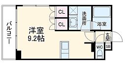 グランガーデンII 3階ワンルームの間取り
