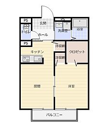Ｃｕｌｆｅ　Ｂ 1階1LDKの間取り