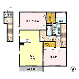 間取図画像 2LDK