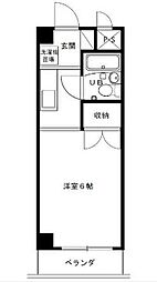 インテレクチュアルビル 3階ワンルームの間取り