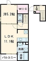 エトワール　Ｂ 2階1LDKの間取り
