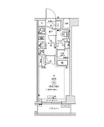 京急本線 鶴見市場駅 徒歩5分の賃貸マンション 1階1Kの間取り