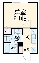 Ｇｒａｎｍｙ　ＮＯＤＡ(グランミーノダ) 2階1Kの間取り