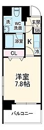 Ｓ−ＦＯＲＴ船橋本町 6階1Kの間取り