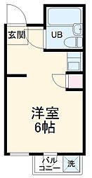 名古屋市営名城線 新瑞橋駅 徒歩4分の賃貸マンション 2階1Kの間取り