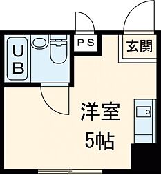 栄ビル 3階ワンルームの間取り