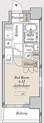 HF川口駅前レジデンス 1Kの間取図画像