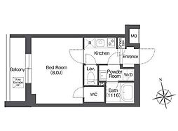 AIFLAT桜上水 2階1Kの間取り