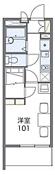 レオパレスユーフォリア 1Kの間取図画像