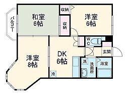 間取図画像 3DK
