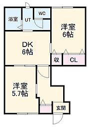 間取図画像 2DK