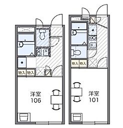 東武野田線 豊四季駅 徒歩13分の賃貸アパート 2階1Kの間取り