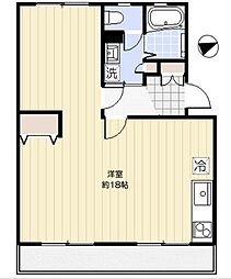 あべりあ ワンルームの間取図画像