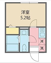 ＧＲＡＮＢＩＯＳ久我山 2階1Kの間取り