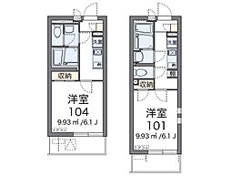 CLEINOマッティーナ 1Kの間取図画像