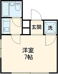 ＭＯＡビル 5階1Kの間取り