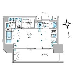 ルフォンプログレ品川大井 3階ワンルームの間取り