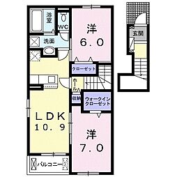 AFCレジデンス12 2LDKの間取図画像