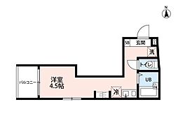 Ｖｉｏｌａ亀有1 2階ワンルームの間取り