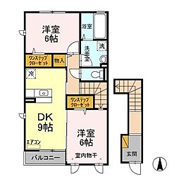 セレーノ 2階2DKの間取り