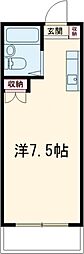 ウィーンハイツ 1階ワンルームの間取り