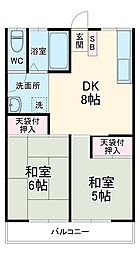 間取図画像 2DK