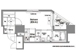 コンフォリア西蒲田 1Kの間取図画像