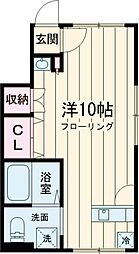 パインヒル12 1階ワンルームの間取り