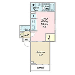 名古屋市営桜通線 吹上駅 徒歩8分の賃貸アパート 2階1LDKの間取り