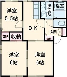 間取図画像 3DK