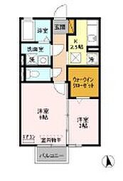 ＣＯーＭＩＫＡ　プロバンス館 1階2Kの間取り