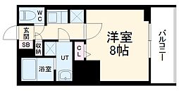 JR中央本線 大曽根駅 徒歩3分の賃貸マンション 5階1Kの間取り