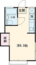 コーポＮ 201 2階ワンルームの間取り