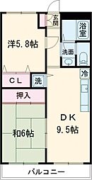 西武池袋線 石神井公園駅 徒歩25分の賃貸アパート 2階2DKの間取り