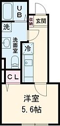 西武新宿線 下落合駅 徒歩4分の賃貸マンション 1階1Kの間取り