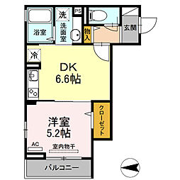 セントパール町屋 3階1DKの間取り