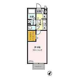 伊豆箱根鉄道駿豆線 伊豆長岡駅 徒歩13分の賃貸アパート 2階1Kの間取り