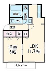 JR東海道本線 浜松駅 バス15分 青年の家入り口下車 徒歩3分の賃貸アパート 1階1LDKの間取り