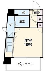 THE DOORS 7階ワンルームの間取り