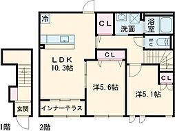 間取図画像 2LDK