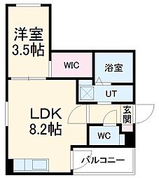 ＭＯＶＥ堀田ＳＯＵＴＨ 1階1LDKの間取り