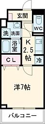 間取図画像 1K