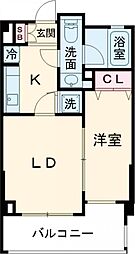 ミリアレジデンス洗足 7階1DKの間取り