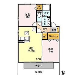 間取図画像 2LDK