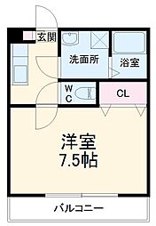 東武野田線 岩槻駅 徒歩14分の賃貸アパート 1階1Kの間取り