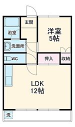 スリーアイランド 2DKの間取図画像