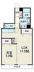 ダイアパレス浅間町 6階1LDKの間取り