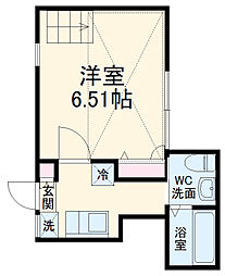 メゾン　ド　ルル 1階1Kの間取り