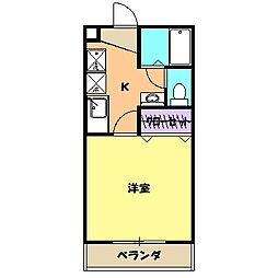 JR東海道本線 沼津駅 徒歩20分の賃貸マンション 1階1Kの間取り